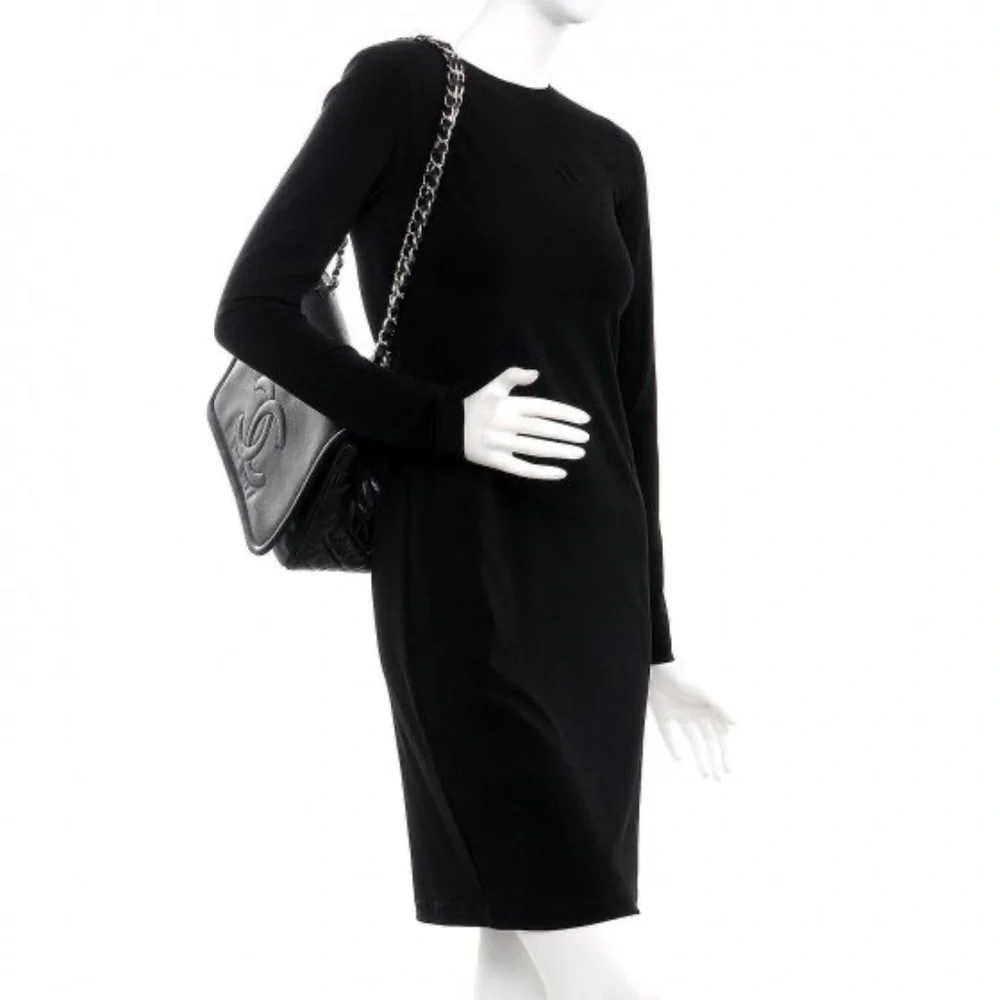 Authentic CHANEL Caviar Large Timeless CC Flap Shoulder Bag Black - Picture 3 of 16